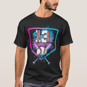 Bysebyll Drip 13th Birthday Home Plate Boy Youth 1 T-Shirt