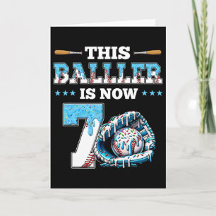 Bysebyll Drip 7th Birthday Party Boy Sport Fan 7 Y Card