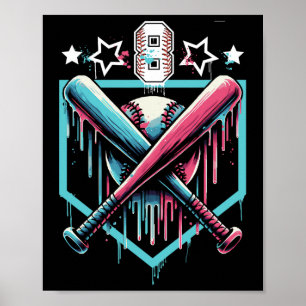 Bysebyll Drip 8th Birthday Boys Number 8 Youth 8 Y Poster