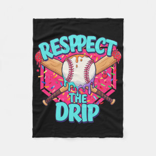 Bysebyll Drip Boys Home Plate Youth Funny Respect Fleece Blanket
