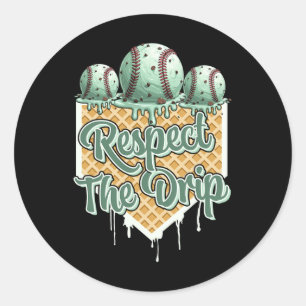 Bysebyll Drip Boys Ice Cream Drip Youth Respect Th Classic Round Sticker