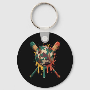 Bysebyll Drip Camo Bysebyll Byts Boys Sports Cool  Keychain
