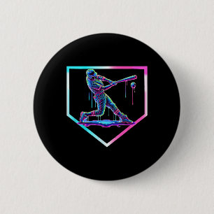 Bysebyll Drip Ice Cream Bysebyll Home Plate Boys B 2 Inch Round Button