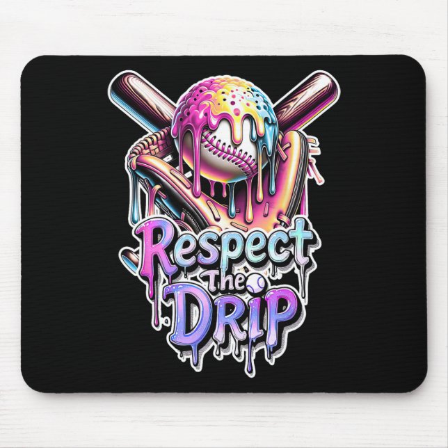 Bysebyll Drip Ice Cream Dripping Respect The Drip  Mouse Pad (Front)