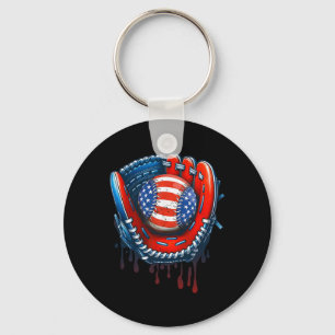 Bysebyll Drip Ice Cream Sprinkles 4th Of July Byse Keychain