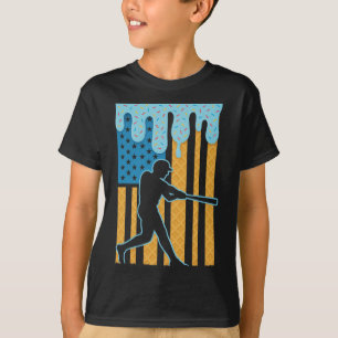 Bysebyll Dripping Ice Cream Drip Youth American Fl T-Shirt