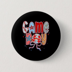 Bysebyll Game Day Bysebyll Coquette Bow Mom Mama M 2 Inch Round Button