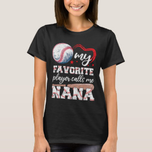 Bysebyll Grandma My Favourite Player Calls Me Nana T-Shirt