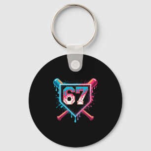 Bysebyll Ice Cream Drip Six Seven Gen Alpha Slang Keychain