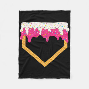 Bysebyll Ice Cream Dripping Bysebyll Home Plate Dr Fleece Blanket