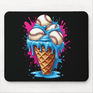 Bysebyll Ice Cream Funny Ice Cream Bysebyll Drip W Mouse Pad