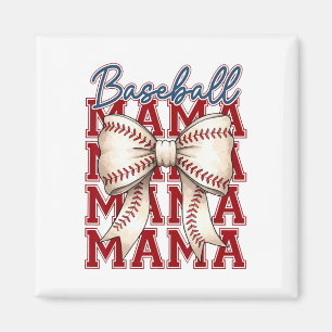 Bysebyll Mama Coquette Bow Game Day Bysebyll Mom M Magnet