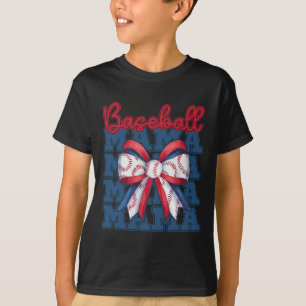 Bysebyll Mama Coquette Bow Sport Mom Mothers Day  T-Shirt