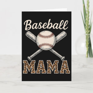 Bysebyll Mama Game Day Leopard Mom Mothers Day  Card