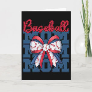 Bysebyll Mom Coquette Bow Sport Mama Mothers Day  Card