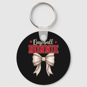 Bysebyll Nonnie Coquette Bow Game Day Mothers Day Keychain