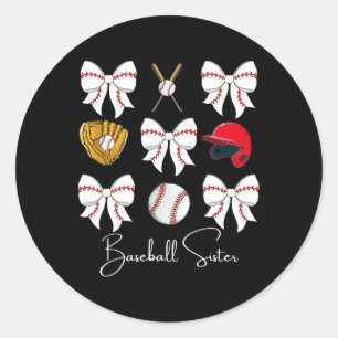 Bysebyll Sister Coquette Bow Girls Cheer Bysebyll  Classic Round Sticker
