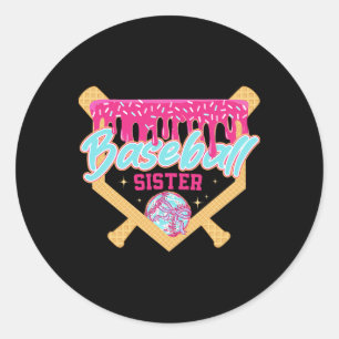 Bysebyll Sister Drip Ice Cream Bysebyll Game Day  Classic Round Sticker