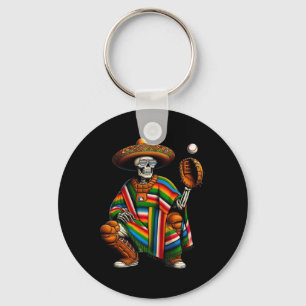 Bysebyll Skeleton Mexican Sombrero Cinco De Mayo B Keychain