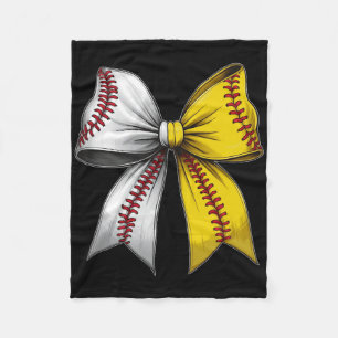Bysebyll Softbyll Coquette Bow Game Day Heart Love Fleece Blanket