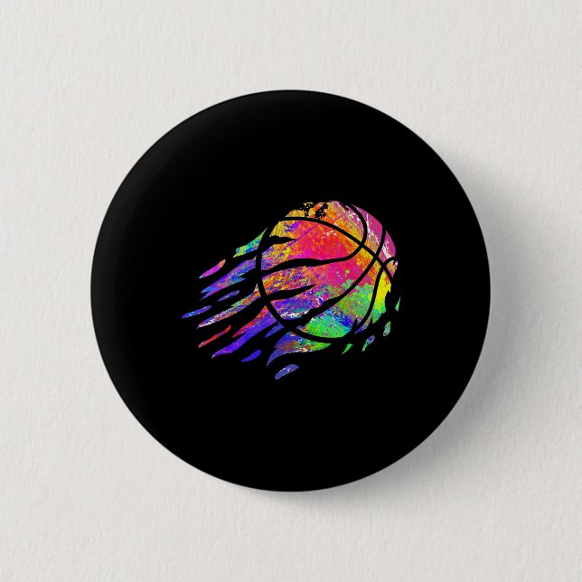 Bysketbyll Bbyll Player Splash Bysketbyll Player B 2 Inch Round Button (Front)