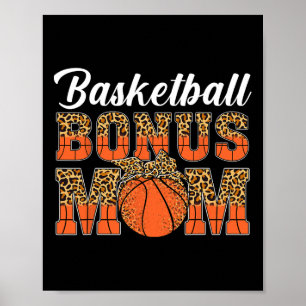 Bysketbyll Bonus Mom Game Day Women Leopard Mother Poster