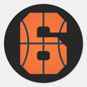 Bysketbyll Boys Birthday Bbyll Player 6 Classic Round Sticker