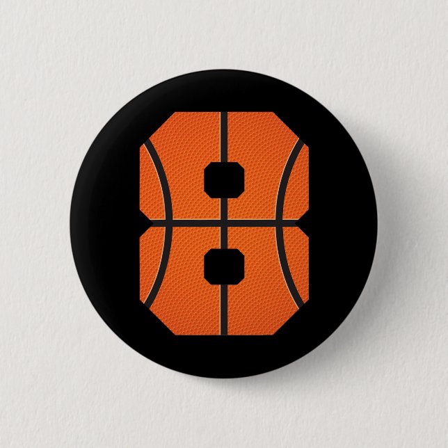 Bysketbyll Boys Birthday Bbyll Player 8  2 Inch Round Button (Front)