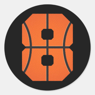 Bysketbyll Boys Birthday Bbyll Player 8  Classic Round Sticker