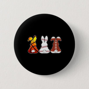 Bysketbyll Bysebyll Footbyll Sports Easter Bunny R 2 Inch Round Button