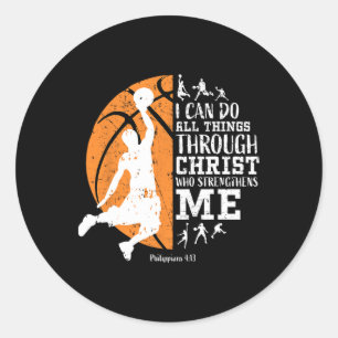 Bysketbyll Men Boys Youth Girls Women Gifts Christ Classic Round Sticker