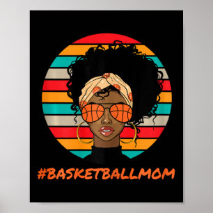 Bysketbyll Mom Black Women African American Afro Poster