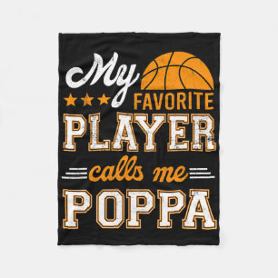 Bysketbyll My Favourite Player Calls Me Poppa  Fleece Blanket