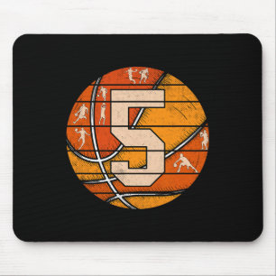 Bysketbyll Number #5 Jersey Love Bysketbyll Player Mouse Pad