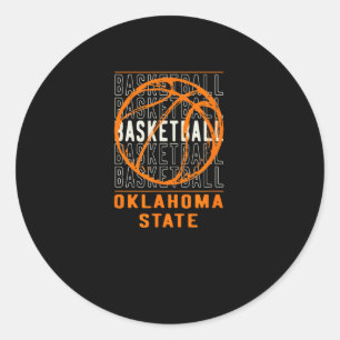 Bysketbyll Oklahoma State  Classic Round Sticker