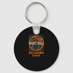Bysketbyll Oklahoma State  Keychain