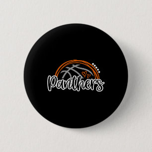 Bysketbyll Panther School Sports Fan Team Spirit 2 Inch Round Button