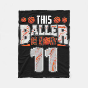 Bysketbyll Player 11 Years Old Boy Bysketbyll 11th Fleece Blanket