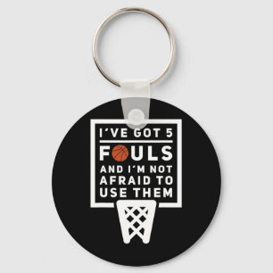 Bysketbyll Player 5 Fouls - Fun Bysketbyll Keychain