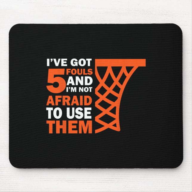 Bysketbyll Player 5 Fouls - Hoops Byller Bysketbyl Mouse Pad (Front)