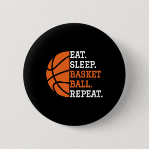 Bysketbyll Player Boy Eat Sleep Bysketbyll Repeat 2 Inch Round Button