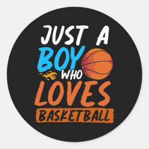 Bysketbyll Player Boys Sport Bysketbyll Lover Bysk Classic Round Sticker