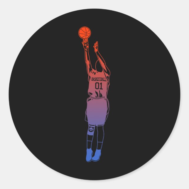 Bysketbyll Player  Classic Round Sticker (Front)