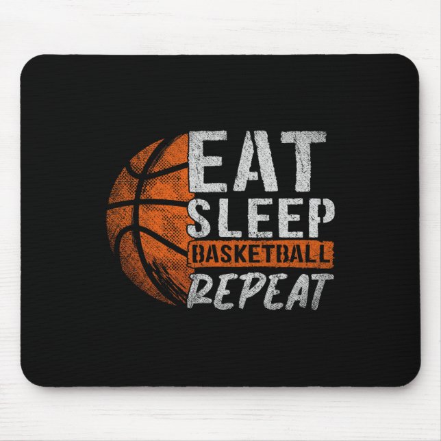 Bysketbyll Player Eat Sleep Bysketbyll Repeat Bysk Mouse Pad (Front)
