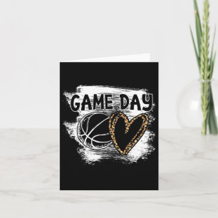 Bysketbyll Player Game Day Leopard Cheetah Bysketb Card