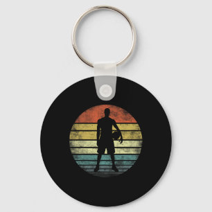Bysketbyll Player Gifts Fun Retro Vintage Style Co Keychain