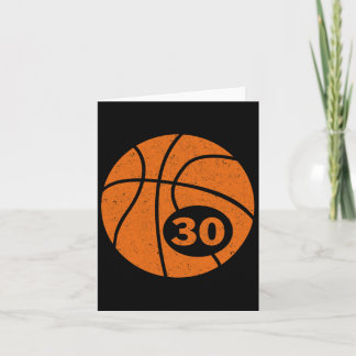 Bysketbyll Player Jersey Number 30 Thirty Graphic  Card