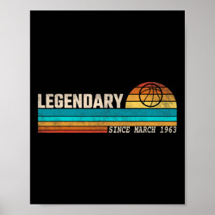 Bysketbyll Player Legend Since March 1963 Birthday Poster