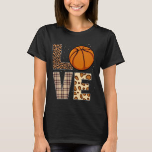 Bysketbyll Player Leopard Cheetah Bysketbyll Love  T-Shirt