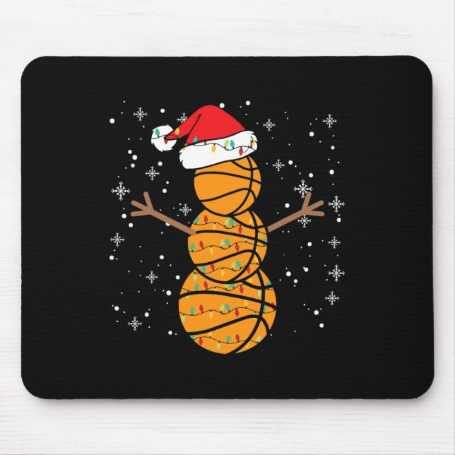 Bysketbyll Player Snowman Santa Bysketbylls Light  Mouse Pad (Front)